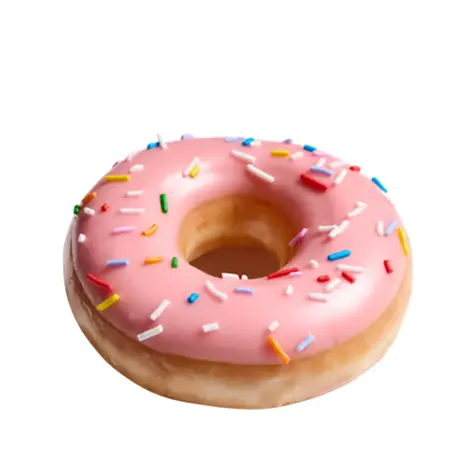 Krispy Kreme Strawberry Iced Doughnut with Sprinkles